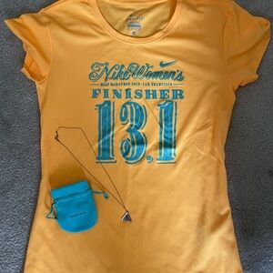 Nike Womens half Marathon 2013 shirt and Tiffany necklace